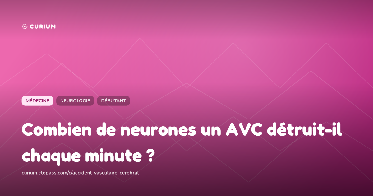 Combien de neurones un AVC détruit-il chaque minute ?