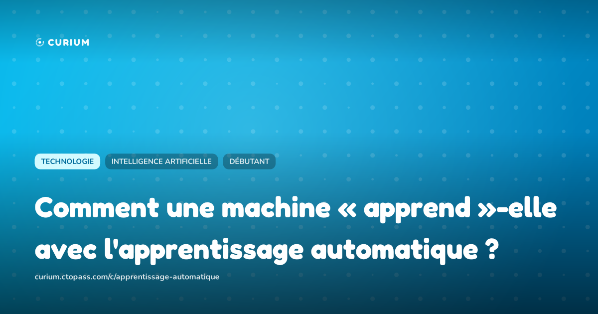 Comment une machine « apprend »-elle avec l'apprentissage automatique ?