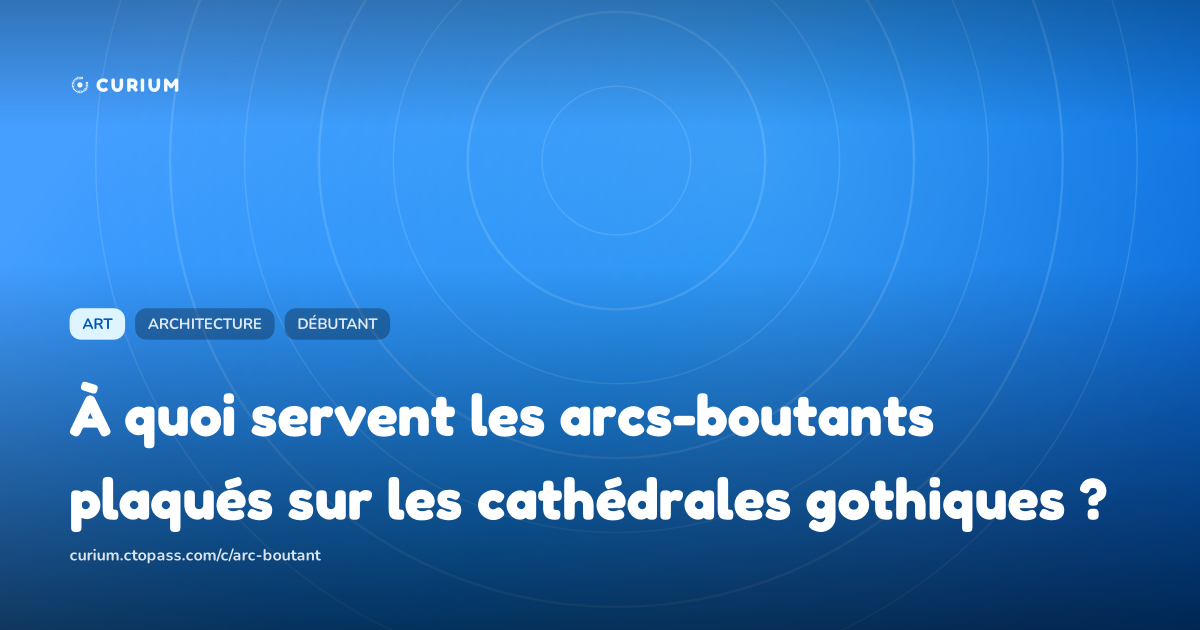 À quoi servent les arcs-boutants plaqués sur les cathédrales gothiques ?