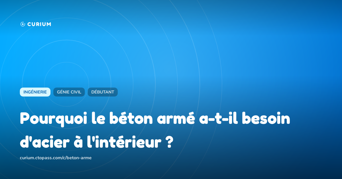 Pourquoi le béton armé a-t-il besoin d'acier à l'intérieur ?