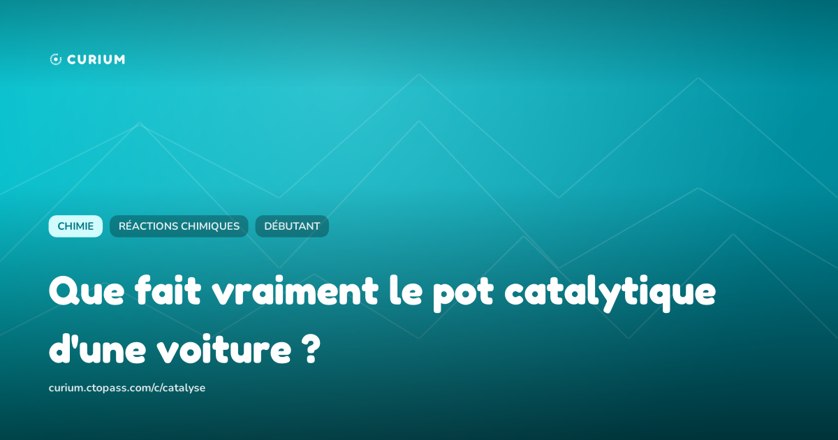 Que fait vraiment le pot catalytique d'une voiture ?