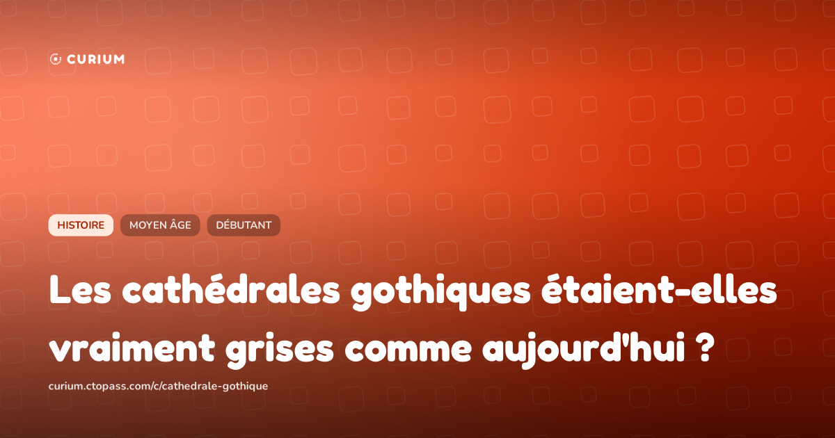 Les cathédrales gothiques étaient-elles vraiment grises comme aujourd'hui ?