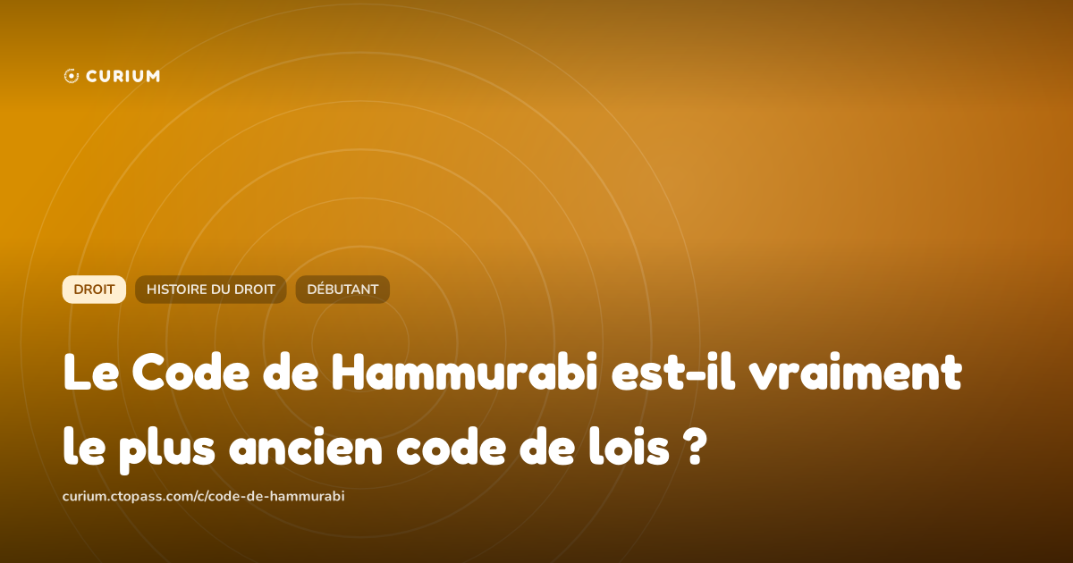 Le Code de Hammurabi est-il vraiment le plus ancien code de lois ?