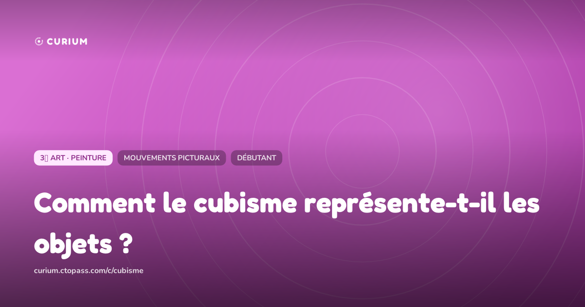 Comment le cubisme représente-t-il les objets ?