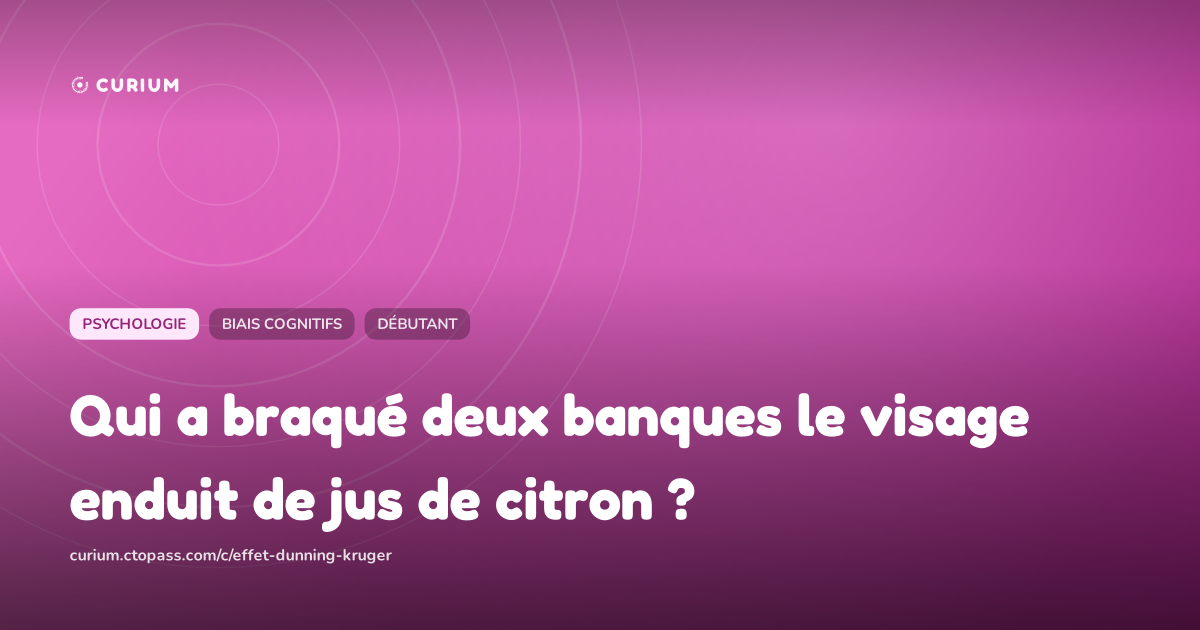 Qui a braqué deux banques le visage enduit de jus de citron ?