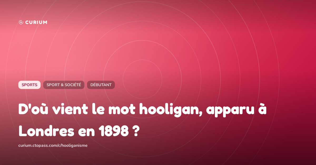 D'où vient le mot hooligan, apparu à Londres en 1898 ?