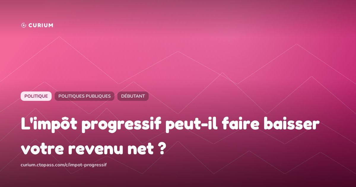L'impôt progressif peut-il faire baisser votre revenu net ?