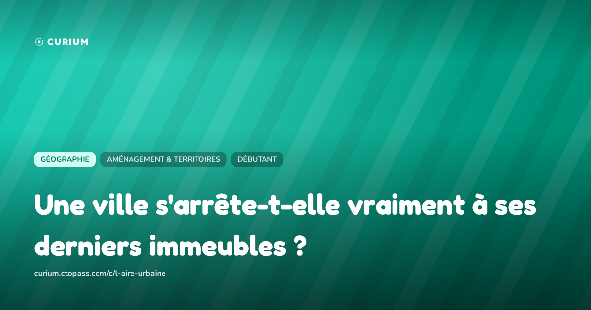 Une ville s'arrête-t-elle vraiment à ses derniers immeubles ?