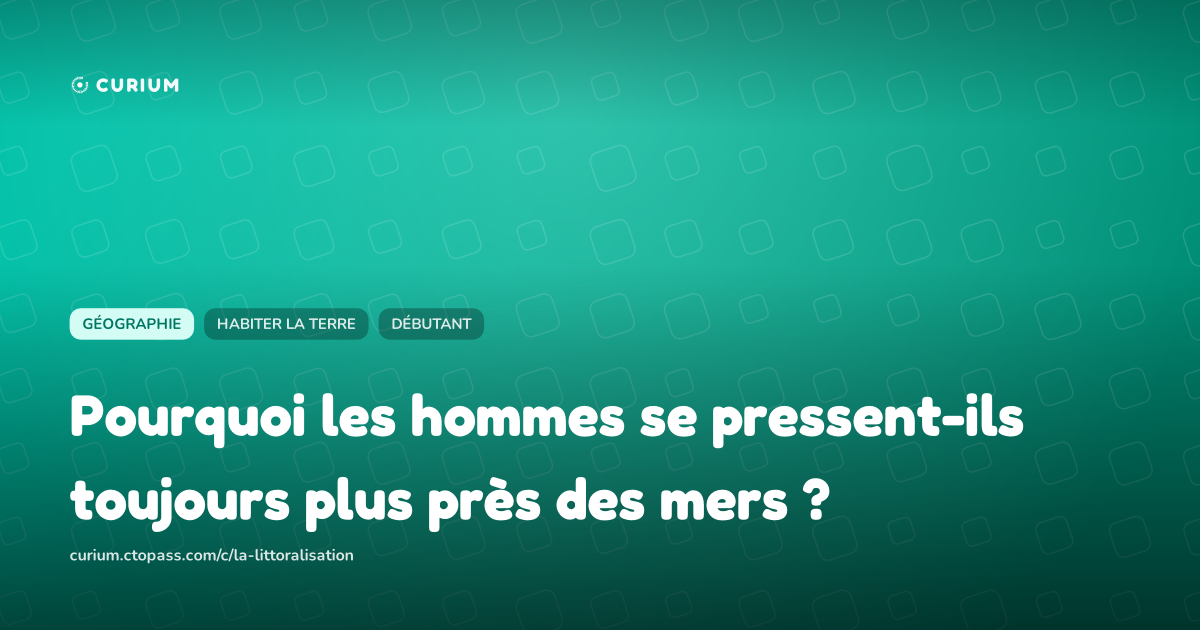 Pourquoi les hommes se pressent-ils toujours plus près des mers ?
