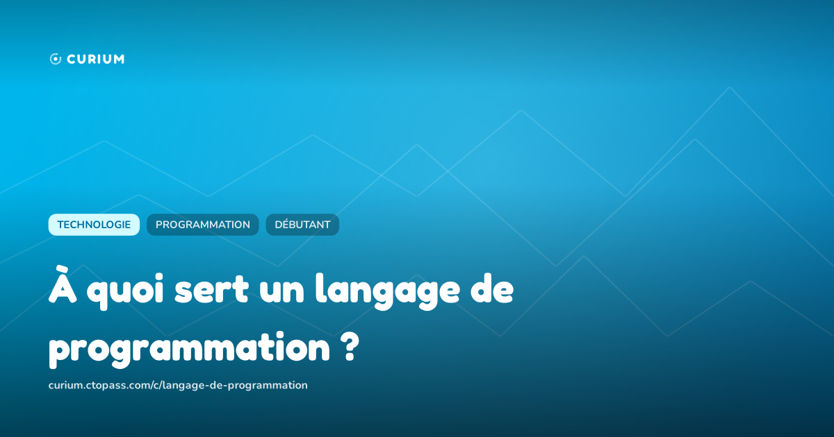 À quoi sert un langage de programmation ?
