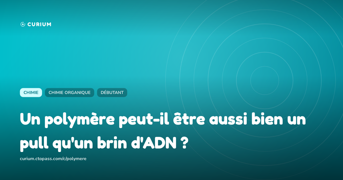 Un polymère peut-il être aussi bien un pull qu'un brin d'ADN ?