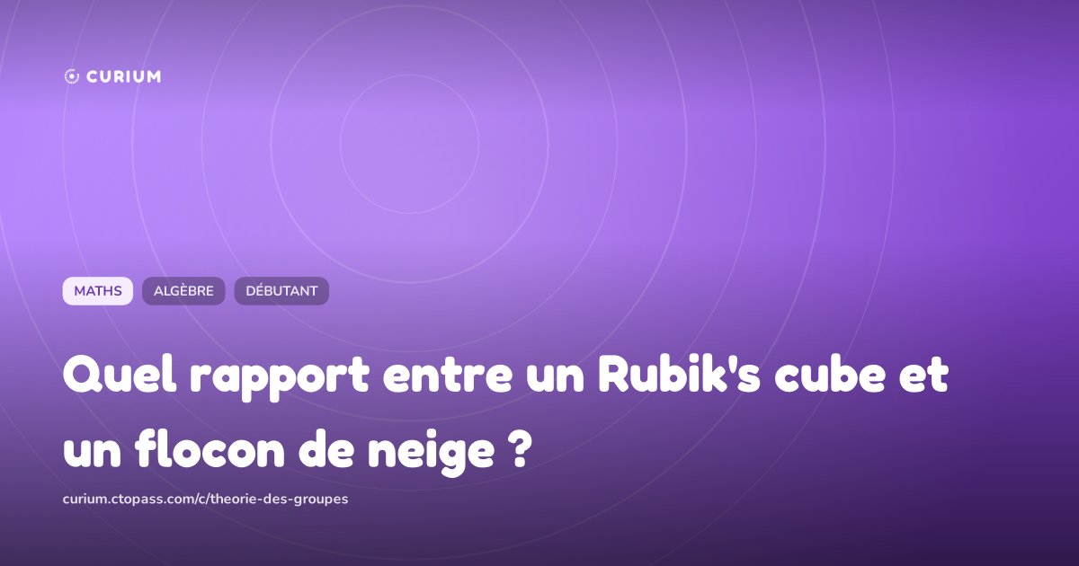 Quel rapport entre un Rubik's cube et un flocon de neige ?